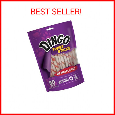#ad Dingo Twist Sticks Rawhide Chews Made With Real Chicken 50 Count $14.00