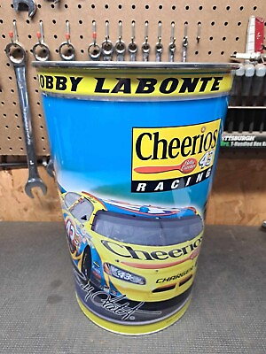 #ad Bobby LaBonte #43 Nascar Metal Garbage Trash Can 15quot; Height $49.99