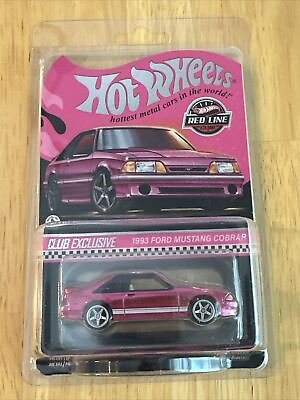 #ad Hot Wheels RLC Exclusive Pink Edition 1993 Ford Mustang Cobra R Pink In Hand $42.99
