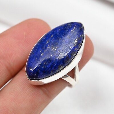 #ad Lapis Lazuli 925 Sterling Silver Handmade Gemstone Amazing Jewelry Natural Ring $12.99