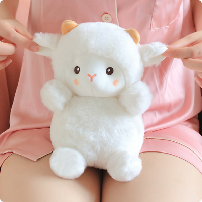 #ad 23cm Fluffy Hair Super soft Lamb Cuddly Plushies Doll Stuffed Animals Dolls A AU $25.00