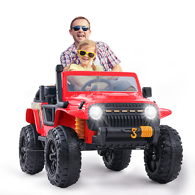 #ad 12V Kids Electric Battery Ride On Toy Truck Car Remote Control w Parent Seat $303.35