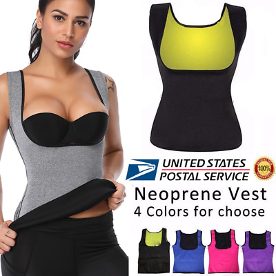 #ad Women#x27;s Hot Sweat Sauna Body Shaper Slimming Vest Thermo Neoprene Waist Trainer $15.79
