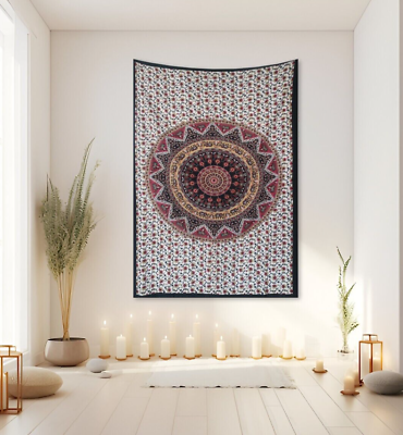 #ad Elephant Mandala Wall Hanging Hippie Tapestry Decor Twin Bedspread Boho Throw $20.95