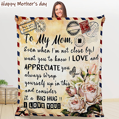 #ad Mothers Day Gifts for Mom from Daughter Son Mom Blanket Gift Personalized Fleec $27.95