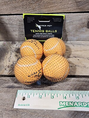 #ad Hyper Pet dog tennis ball Pack of 4 2.5 inch orange balls. Fun for all. $11.50