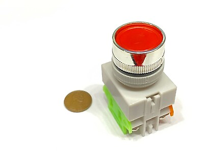 #ad 1 Piece Red momentary push button switch 22mm normally open closed n o n c A14 $10.86