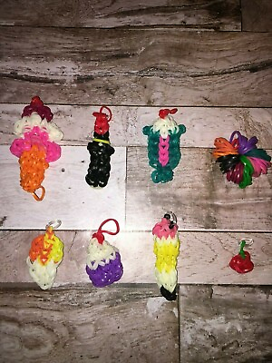 #ad RAINBOW LOOM HANDMADE CHARM LOT OF 8 CHARMS PROCEEDS GO TO RESCUE BUNNIES $9.99