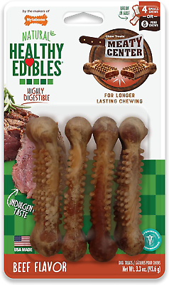 #ad Healthy Edibles Natural Dog Chews Long Lasting Meaty Center Beef Flavor Treats f $12.51