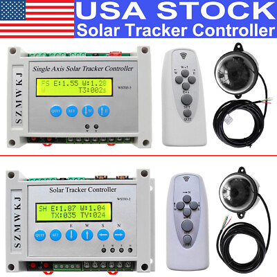 #ad Automatic Solar Tracking Single Dual Axis LCD Solar Panel Sun Tracker Controller $59.99