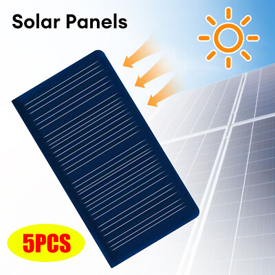 #ad 5x Mini Power Solar Panel Polycrystalline 5V 50mA DIY Small Cell Module Charger $8.64