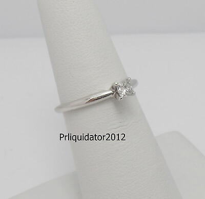 #ad 1 5CT Princess Diamond Solitaire Engagement Wedding Bridal Ring 10K White Gold $239.99