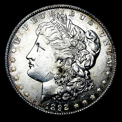#ad 1892 Morgan Dollar Silver Stunning Details Coin #QQ654 $190.00