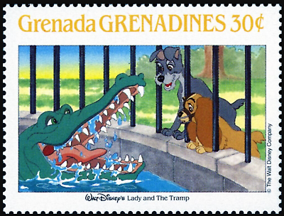 #ad Grenadines #SG998 MNH 1998 Tramp and Lady crocodile 990e Mi1013 $2.45