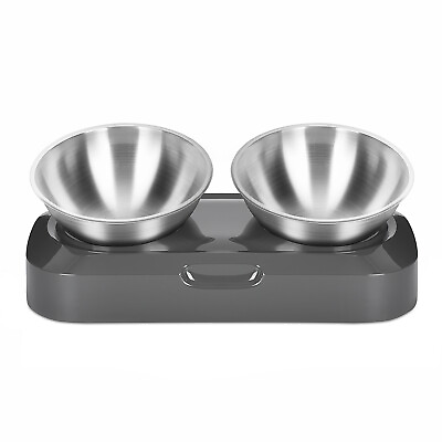 #ad 2 PACK Bowl for Cat Dog Puppy Food amp; Water Dish Stainless Steel $9.49