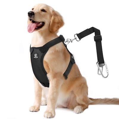 #ad Dog Vehicle Safety Vest Harness Adjustable Soft Padded Mesh Car Seat Belt Le... $28.04