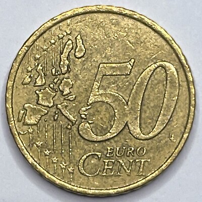 #ad 2001 France 50 Euro Cent Coin Gerard Buquoy Horseshoe Mint Mark KM# 1287 $6.99