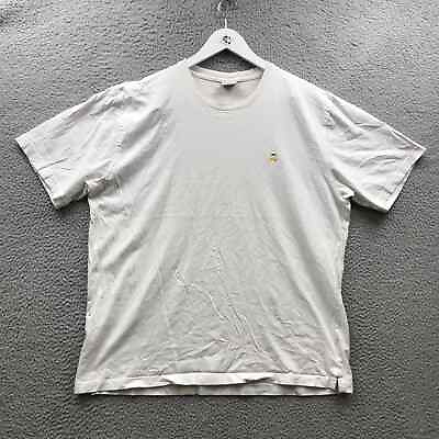 #ad Brooks Brothers T Shirt Men#x27;s XXL Short Sleeve Crew Neck Embroidered Logo White $9.99