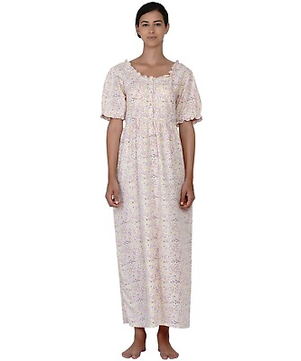 #ad Classic Printed Sleeveless Printed Nightdress Cotton Lane GBP 53.95
