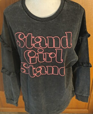#ad FSL apparel Stand Girl Stand Oversized Sweatshirt M $18.77