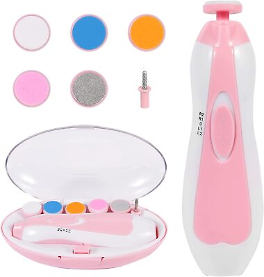 #ad Electric Baby Nail File Clippers Trimmer Toddler Toes Trim Polish Nail Care Set $5.19