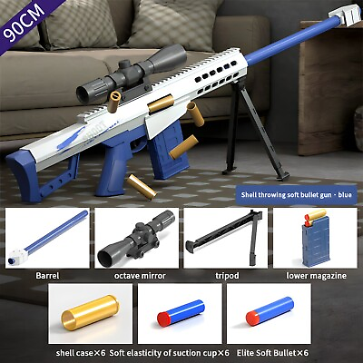 #ad Sniper Barrett Toys Blasters Gun Pistol Foam Soft Bullet Shell Ejecting Gift $34.99