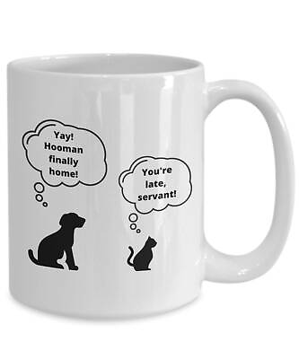 #ad Gift From The Dog And Cat Funny Dogs Vs Cats Mug Dog And Cat Mom Gift Dog And $16.99