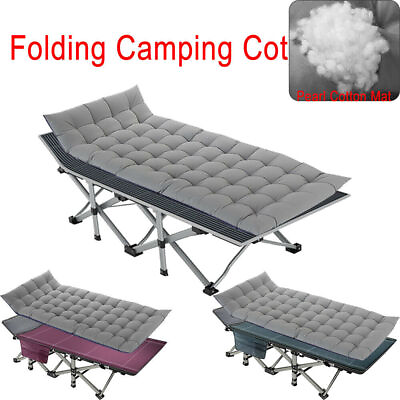 NAIZEA Adults Folding Camping Sleeping Cot Military Cots Indoor Bed with Cushion $79.00