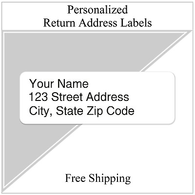 #ad 400 Personalized Return Address Labels Printed Text 1 2 Inch x 1 3 4 Any Font $5.99