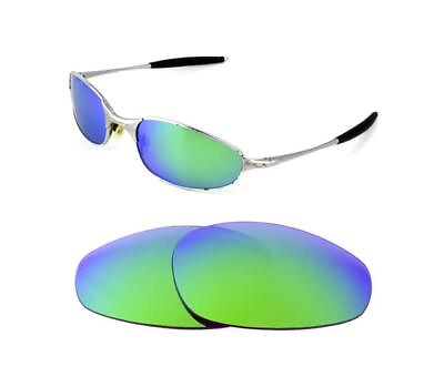 #ad NEW POLARIZED CUSTOM GREEN LENS FOR OAKLEY VINTAGE C WIRE SUNGLASSES $29.76