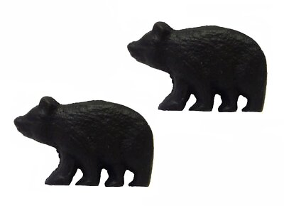 #ad Rustic Black Bear Drawer Pulls Set of 2 Knobs $19.12