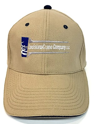 #ad Louisiana Crane LLC Company Ball Cap Adjustable Hat Embroidered Tan $14.92