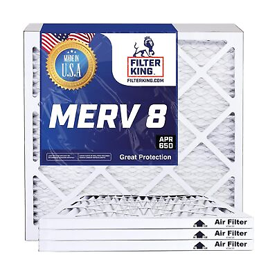 #ad Filter King 25x46.5x1 Air Filter 4 PACK MERV 8 HVAC Pleated A C Furnace F... $113.07