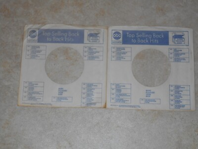 #ad RE ISSUE SLEEVES. LOT OF TWO ABC BACK TO BACK TYPE TWO. $5.00