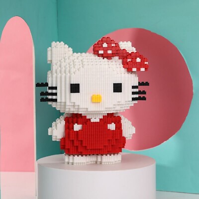 #ad 1465 Pcs Hello Kitty Magic Blocks Set Mini Building Blocks Challenging Game Gift $26.99