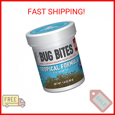#ad Fluval Bug Bites Tropical Fish Food Small Granules for Small to Medium Sized Fi $7.26
