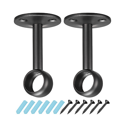 #ad 0.65#x27;#x27; Stainless Steel Shower Curtain Rod Closet Holders with Screws 2Pcs $11.30