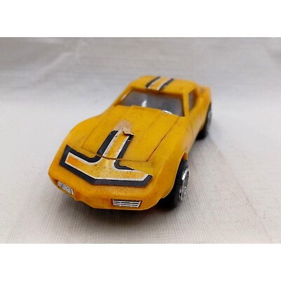 #ad Vintage Zee Toys Zylmex Chevy Corvette Stingray Yellow Hong Kong Plastic 5quot; $24.99