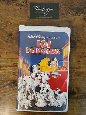 #ad 101 Dalmatians VHS 1263 Walt Disney Classic Black Diamond Edition Rare HTF $689.99