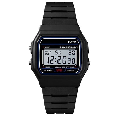 #ad Classic Digital Watch F 91W with Resin Strap in Black No Casio $8.75