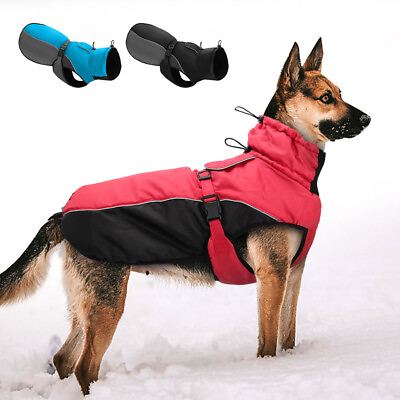 Warm Fleece Dog Coat Reflectiveamp;Waterproof Pet Winter Clothes Adjustable Jacket $22.99