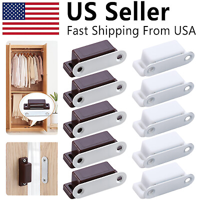 #ad 10 100 Pack Magnetic Cabinet Door Latch Closures Kitchen Cabinet Cupboard Catch $14.50