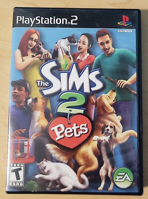 #ad Sims 2: Pets Sony PlayStation 2 2006 PS2 Black Label Complete Tested $15.99