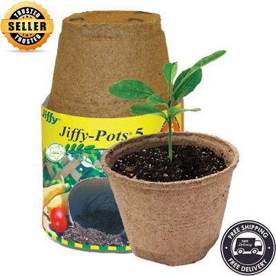 6 Pack Pots 5quot; Diameter Seed Starting Biodegradable Peat Pots $6.89
