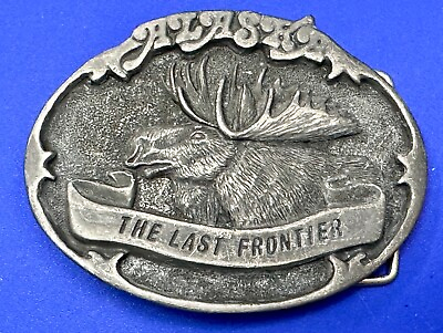 #ad Alaska State The Last Frontier Vintage Belt Buckle by AK Frontier Arts INC $17.95