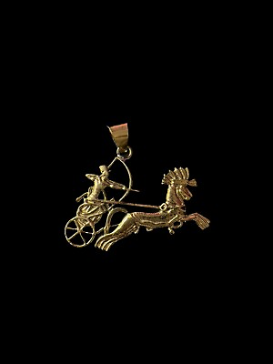 #ad Ramses II fighting in a chariot at the Battle of Kadesh Necklace made in Egypt $80.00