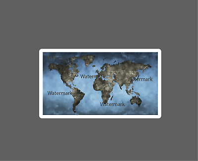 #ad Map Sticker World Continents Waterproof Buy Any 4 For $1.75 EACH Storewide $2.95