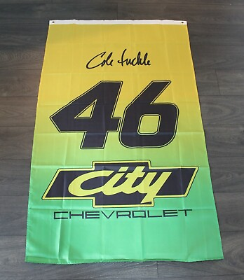 #ad City Chevrolet Racing Banner Flag 46 Garage Man Cave Days of Thunder Movie XZ $12.95