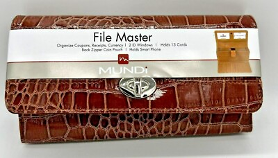 #ad Women#x27;s Buxton File Master Wallet Organizer Coupons Receipts Currency Cards $40.00
