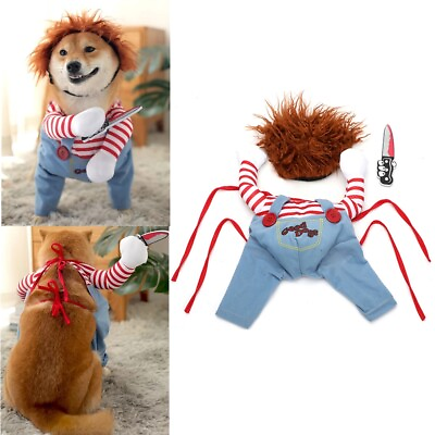 Puppy Costume Party Chucky Dog Halloween Cosplay Pops Fancy Dress Jumpsuits New $10.59